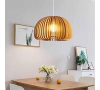 moderne led lumière de table à manger lumière E27 led ronde lampe à suspension Abat-jour en bois lampes de chambre pour salon cuisine île sectoriel conception éclairage de plafond Réglable en hauteur