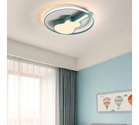 Moderne LED Plafonnier Créativité Guitare Eclairage De Plafond Bleu Conception Luminaires Intérieur Personnalité Lampe De Chambre Pour Enfant Dimmable(3000K-6000K) Spots De Plafond Ø45*9CM 30W,Vert