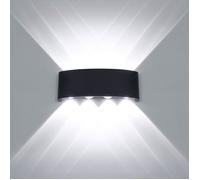 Moderne LED Plafonnier Étanche En Aluminium Applique Murale Rondelle Lumière Intérieur Extérieur Couloir Couloir Couloir 8w Noir