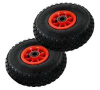 Moderne - Lot de 2 Roue de diable brouette - Roue gonflable Idéal pour diable chariot Caoutchouc 3.00-4 (260 x 85 mm)1274