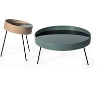 Moderne Luxe Table basse double ronde 2x acier inoxydable Meubles Tables rondes