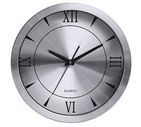 Moderne Metal Round Mute Living Room Decoration Gold Clock Table (Color : 14-inch Silver) (Gold, Silver)