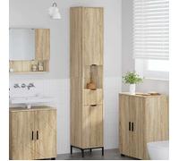 Moderne Meuble de salle de bain - Meuble/Colonne Salle de Bain - haut Chêne sonoma 31.5 x 33 x 190 cm@FR(24705）