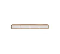 Moderne Meuble TV Flottant, Console TV, étagère Flottante avec tiroirs for Salon, Salle à Manger, Chambre à Coucher Rangement(Natural Colour and White)