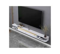 Moderne Meuble TV flottant mural, étagère flottante moderne sous TV avec porte rabattable et étagère de rangement ouverte, console centrale de divertissement avec rangement for salon, chambre à couche