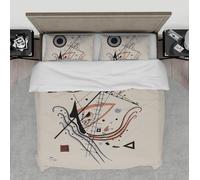 Moderne minimaliste 3 pièces ensemble de literie abstrait géométrique milieu du siècle housse de couette doux respirant beige ensemble de housse de couette avec 2 couvre-oreillers 260x240cm