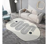 Moderne Minimaliste Rayé Ligne Zone Tapis pour Salon Chambre À Coucher Salle À Manger Home Office Couloir Runner Tapis Boho Art(Gris,100x160cm)