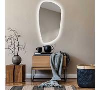 Moderne Miroir mural irrégulier avec rétro-éclairage LED 54x94 cm | Couleur des LED : Blanc froid 7000K | PPI221