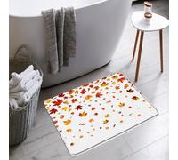 Moderne Paillasson Automne Automne Feuilles érable Feuilles Thanksgiving Jour récolte Rustique Ferme Tapis de Porte Tapis Sortie de Douche 40×60cm pour Cuisine,Douche,Porte