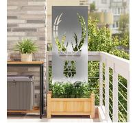 Moderne Panneau décoratif de jardin - Jardinier Clôture décorative -Argent 50 x 140cm Acier inoxydable@FR(13631)
