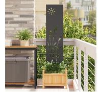 Moderne Panneau - Jardinière paravent extérieur décoratif de jardin Noir 32 x 140 cm@FR(2424370)