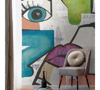 Moderne Papier Avec Abstrait Pop Art Illustration Et Une Grand