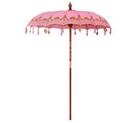Moderne Parasol balinais Rose 185 x 185 x 260 cm, Voile d'ombrage @EU15030