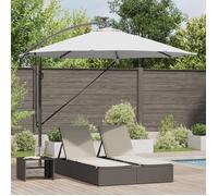 Moderne Parasol d'Extérieur - Anti-UV Parasol banane à mât déporté Couleur sable 294 x 294 x 248 cm@FR(4862629)