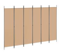 Moderne Paravent à 6 panneaux - Cloison de séparatioN - Beige 300x200 cm Tissu @FR9208704