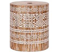 Moderne Pied de parasol Autre blanc lavé Ø34 x 40 cm Bois massif - Support pour parasols@FR(1352983)