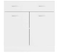 Moderne Placard à tiroirs ""Lyon"", SWEETY Armoire base de cuisine, Blanc 80x46x81,5 cm bois d'ingénierie, BB1206