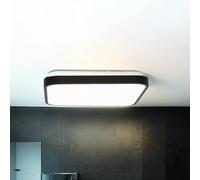 Moderne Plafonnier LED Luke Noir IP44 3000K Blendarme Salon de Lampe