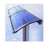 Moderne Polycarbonat-Markise gebogene Fensterüberdachung UV-Schutz wetterfeste Eingangstür-Abdeckung Regen- und Schneeschutz 120 x 210 cm - Langlebige Outdoor-Sonnenschutzlösung