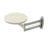 Moderne Ronde Pliante Murale avec Bras Extensible et Rotatif Facile Monter | Télescopage et Rotation Infinis, Charge Max 5kg, Panneau Massif, Convient Chambre, Canapé, Bureau(White,30cm)