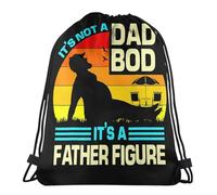 Moderne Sac À Dos Cordon Ce n'est Pas Un Corps De Papa, C'est Une Figure Paternelle Sacs À Cordonnet Unisexe Sac De Yoga pour Plage Yoga Fitness 36X42Cm