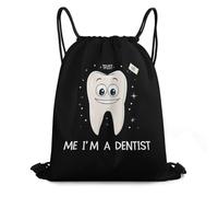 Moderne Sac de Cordon Croyez-Moi, Je suis Dentiste Sacs à Cordon Pratique Sac de Gym pour Decontracte Natation Enfant 36X42cm