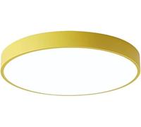 Moderne Simple, Spectre Complet, Irc95 à Intensité Infinie, Source Lumineuse à Lentille LED, Plafonnier Rond, Huit Couleurs Disponibles, Chambre à Coucher, Salle à Man, Yellow, 50cm