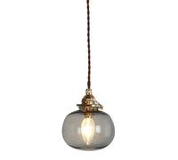 Moderne Simple Suspension Abat-Jour en Verre Suspension Luminaires Éclairage avec Plafonnier De Fer Galvanisé pour Vintage Loft Lustre Simple Hauteur Réglable, A