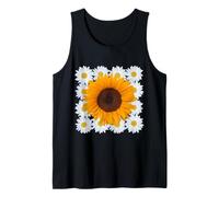 Moderne Squaring The Circle Tournesol Marguerites Formes Mania Débardeur