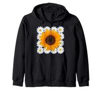 Moderne Squaring The Circle Tournesol Marguerites Formes Mania Sweat à Capuche
