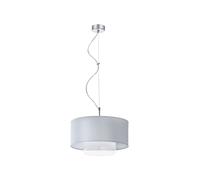 Moderne Suspendue Blanc Tissu Verre Ø35cm Rond Salon à Manger Pendelleuchte
