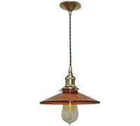Moderne - Suspension E27 à Une tête en Laiton, Lampe Suspendue Marron avec Couvercle en Verre, Lampe Suspendue rétro pour Restaurant et Bar, Lustre Simple