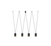 Moderne Suspension Noire Et Or Lampe Suspendue Réglable Salon Salle À Manger