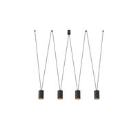 Moderne Suspension Noire Et Or Lampe Suspendue Réglable Salon Salle À Manger