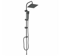 Moderne Système de Douche Noir 47 x 20 x 95 cm Acier inoxydable Pommes de douche @EU43844