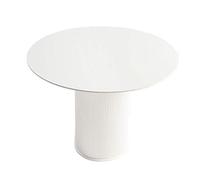 Moderne Table à manger ronde blanche moderne de 27,5 pouces, table basse de bureau à domicile, petite table de conférence Simple
