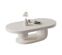 Moderne Table Basse Ovale Minimaliste Moderne en Bois Massif, mobilier de Salon de Luxe, Design Peu encombrant for Les Petites Maisons Simple(120cm)