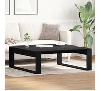 Moderne Table basse Table de Salon en chêne noir 100x100x35 cm en bois d'ingénierie @FR(704421)