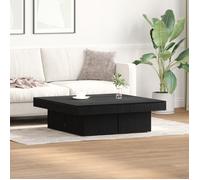Moderne Table basse Table de Salon en chêne noir 90x90x28 cm en bois d'ingénierie @FR(274005)