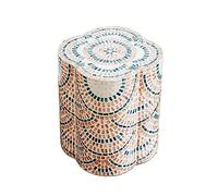 Moderne Table d'appoint en forme de fleur, tabourets décoratifs, table basse for salon, chambre à coucher, table d'appoint moderne for canapé-lit, support for plantes, avec patch en coque fait à la ma