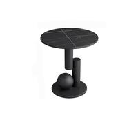 Moderne Table d'appoint, Petite Table Basse en métal sur Plateau adaptée à la Maison, à la Salle à Manger ou au Salon Tables Basses for cafétérias et études Simple(Noir)