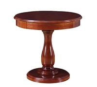 Moderne Table d'appoint ronde en bois massif, petite table d'appoint, table de chevet moderne for salon, chambre à coucher, bureau, petits espaces, 19,6" de profondeur x 23,6" de hauteur - Noyer natur