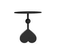 Moderne Table d'appoint Ronde Portable en métal, Mini Table de Chevet créative for la Maison, Le Balcon ou Le Salon Simple(Noir)