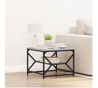 Moderne Table de Salon Table Basse avec Étagère - Grise Sonoma - 51x50x40 cm - En Bois d'Ingénierie @FR(347530)