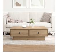 Moderne Table de Salon Table Basse Chêne Artisan Placage, MDF 90 x 90 x 28 cm Rangement @FR(799200)