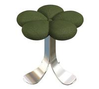 Moderne Tabouret Coiffeuse, en Forme de Fleur Chaise de Coiffeuse, avec Pieds en Acier Inoxydable pour Salle de Maquillage, Chambre à Coucher, Salon(Green)