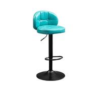 Moderne Tabouret de Bar en Fer Tendance avec Dossier Simple et Haut Tabouret de Bar pivotant La Cuisine(Blue)