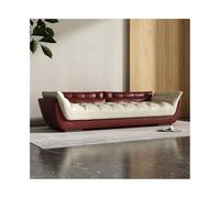 Moderne Tabouret de Chevet de Chambre à Coucher, Tabouret Long de Salon, canapé-lit Principal, canapé en Cuir Haut de Gamme Décoratif(Wine Red)