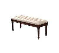Moderne Tabouret de Chevet en Bois de Style Rustique, 1.2m/1.6m, en Cuir, Meubles de Chambre à Coucher Vintage, Banc de cireur de Chaussures Décoratif(160 * 48 * 45cm)