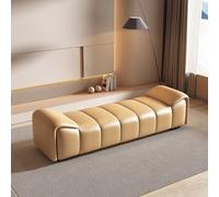 Moderne Tabouret de Chevet en Cuir Simple et Moderne for Chambre à Coucher, Banc Long et léger, idéal for vestiaire ou Chaussures Décoratif(Orange,Petit)